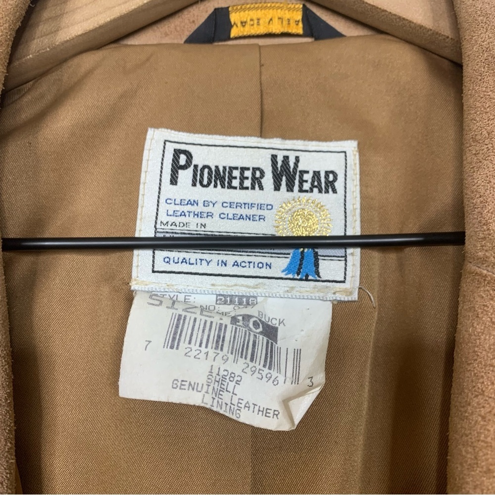 Pioneer Wear Suede Leather Fringe Blazer Jacket Size 10 - Picture 15 of 15